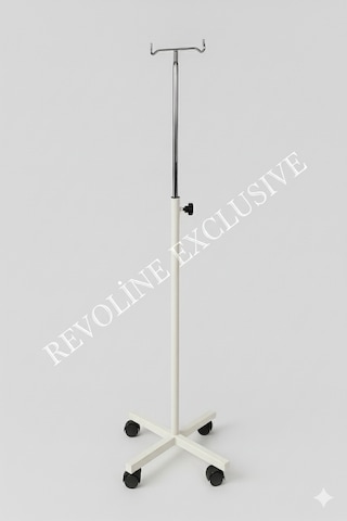 Serum Askısı 4 Ayaklı Tekerlekli Ayarlanabilir Boy