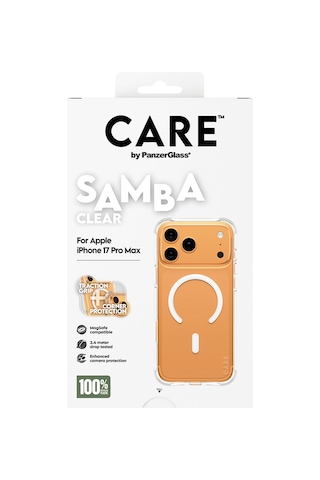 Care By Panzerglass Fashionable Apple Uyumlu iPhone 17 Pro Max Samba Transparent Beyaz Magsafe Kılıf