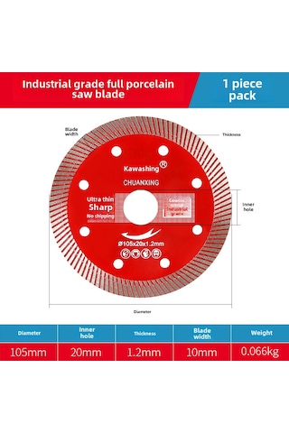 Aubyhe Seramik, Mermer Ve Tam Seramik Levhalar İçin Ultra İnce Kırılmaz Kesim Diski - Profesyonel Açımlı Motor Uyumlu, Su Olmadan Kuru Kesim
