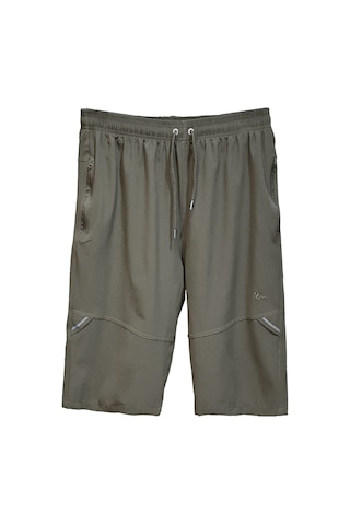 Ters Fermuar Erkek Şort Mayo Rks-08 Haki Haki Yeşil