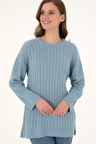 U.S. Polo Assn. Kadın Mavi Bisiklet Yaka Kazak 50297092-VR251