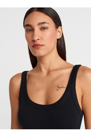 Dilvin 21053 Askılı Bodysuit-siyah-12168 Siyah