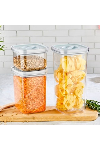 Finehome 3 Boy Kilitli Kapak Saklama Kabı Seti