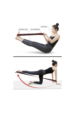 Trendpoint 8 Farklı Seviyeli Direnç Bandı Spor Egzersiz Aerobik Pilates Squat Lastiği Fitness Yoga