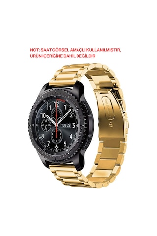 Huawei Watch Gt5 Gt4 Gt2e Gt2 Gt3 Gt3 Pro 46mm Paslanmaz Çelik Metal Kordon 22mm Gold
