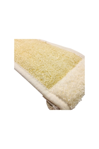 Naturel Kabak Uzun Sırt Tipi İpli Banyo Kesesi Bej