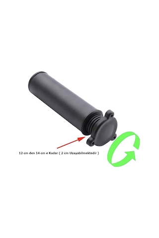 Metal Mobilya Koltuk 12 -14 cm Ayarlı Orta Destek Ayağı Mat Siyah