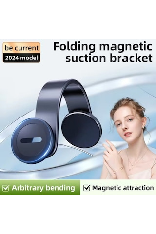 Araç Içi Telefon Tutucu Ayarlanabilir Torpido Magsafe Mıknatıslı Bükülebilir Mıknatıslı Fulltech Siyah Black