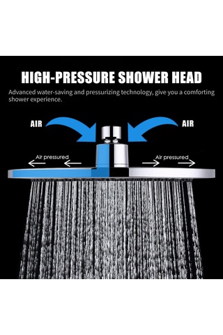 Lemestar 9.5 İnç Yuvarlak Paslanmaz Çelik Anti-korozif Yüksek Basınçlı Otomatik Temizleyici Duş Başlığı Boru Hariç - Rf-554010 Diğer