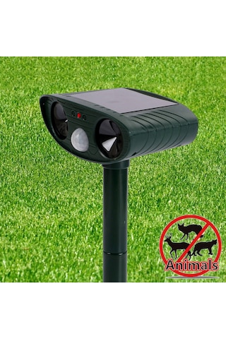 Cbtx Güneş Enerjili Ultrasonik Kedi Köpek Kovucu Yeşil