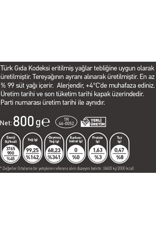 Sade Yağ 800 Gr