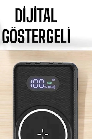 Hızlı Şarj Dijital Göstergeli Powerbankli Çoklu Şarj Özelliği Çok Renkli 71924010