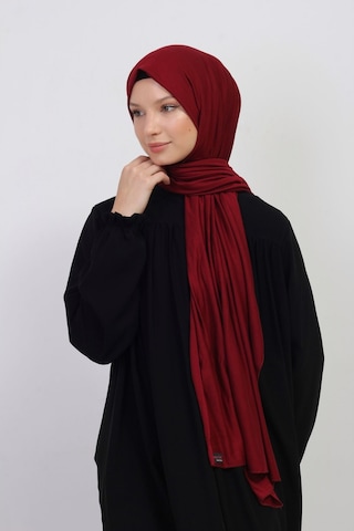 Manolyaşal İslamic Hijab Tesettür Penye Şal - 70 X 180 / Bordo Bordo