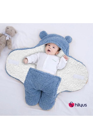 Hilyus 0-12 Ay Bebek Dış Kundak Welsoft Battaniye Ayaklı Model