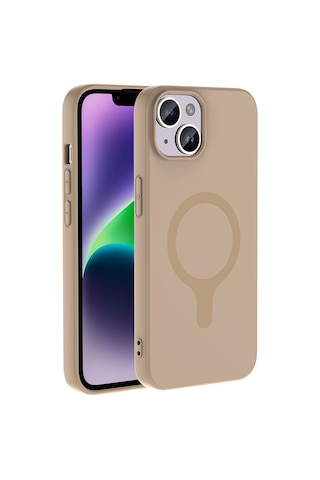 iPhone Uyumlu 13 Kılıf M-safe Şarj Özellikli Frm Aris Silikon Kapak - Lila Çok Renkli