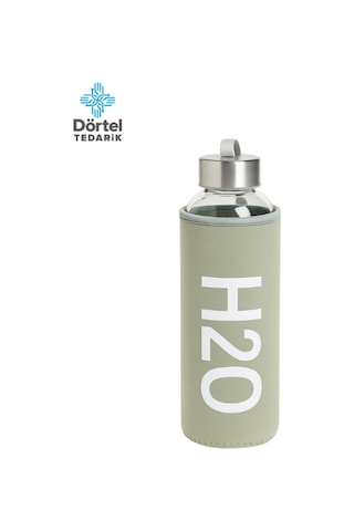 H2o Kılıflı Cam Matara 750 Ml Haki