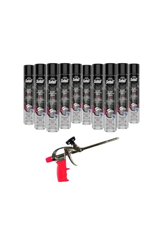 Selsil Pu Tabancalı Yapıştırıcı Köpük 750 Ml. 10 Adet ,demir Köpük Tabancası