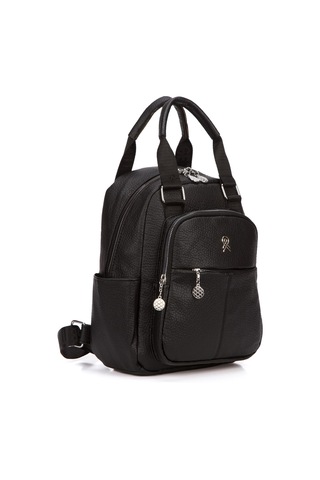 Newish Polo Kadın Deri Monica Sırt Çantası New309 Siyah