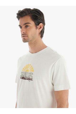 Blackspade Erkek T-shirt 40732 - Krem Krem