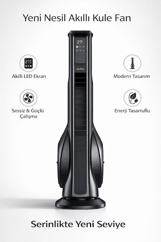Auhma Acfn09 Turbo Akıllı Fan - Hava Temizleme & Aromaterapi Özellikli - 70w Kule Tipi Fan