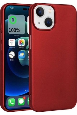 Apple Uyumlu iPhone 15 Plus Kılıf Zore Premier Silikon Kapak Kırmızı