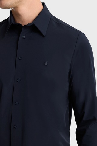 Isaora Logolu Regular Fit Uzun Kollu Gömlek Erkek Gömlek Isr4121 Drnvy Koyu Lacivert