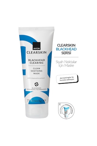 Siyah Noktaların Görünümü İçin Ferahlatan Arındırıcı Yüz Maskesi 75 Ml. Üçlü Paket
