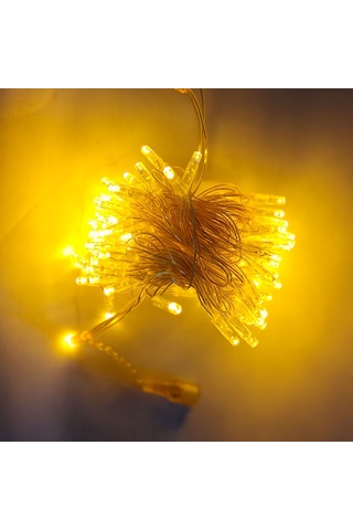 Dış Mekan Led Aydınlatma 10 Mt Sarı Kablo Amber Işık