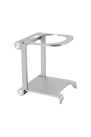 Trendooze Küçük Gümüş Renkli Katlanabilir Alüminyum Manuel Braketi Demleme El Aparatı Gümüş