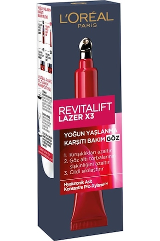 L'Oreal Paris Revitalift Lazer X3 Yaşlanma Karşıtı Göz Bakım Kremi 15 ML