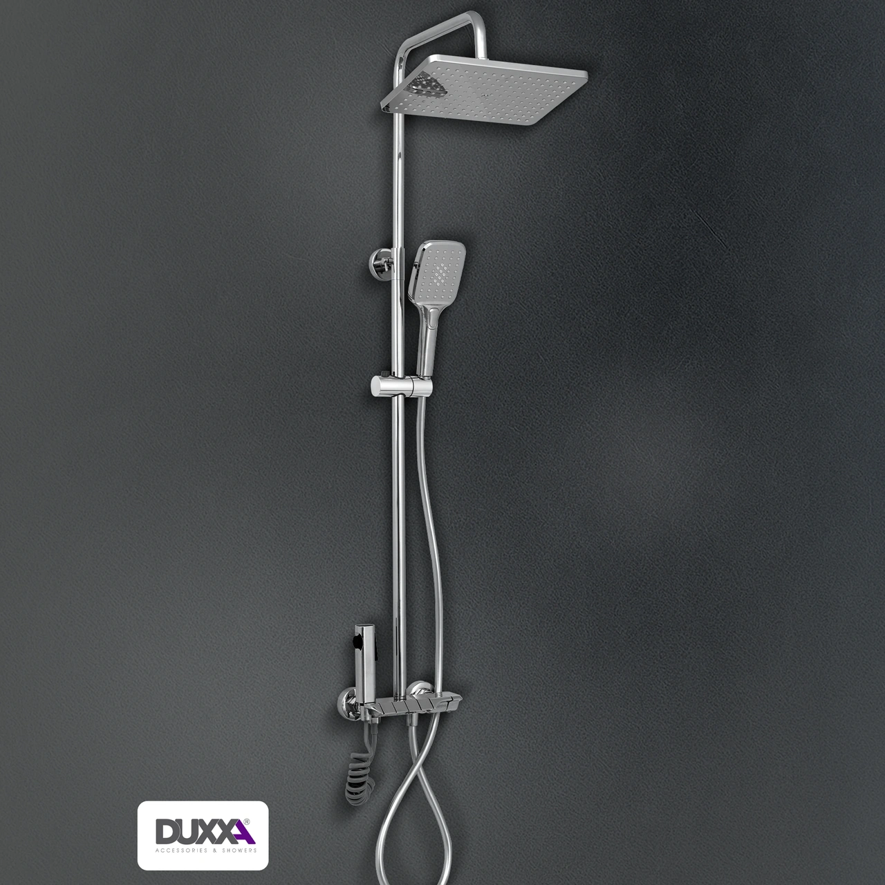 Duxxa Piano Bataryalı Duş Seti Krom Dp.100 Krom