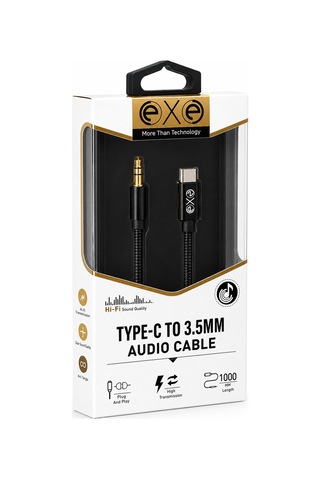 Exe Type-c To 3.5mm Aux Ses Aktarım Kablosu Hi-fi Kalite 1 Metre