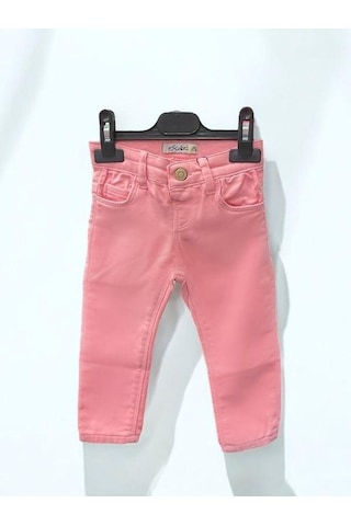Escabel Kız Bebek Pamuklu Lycralı Pantolon-14318 Pembe
