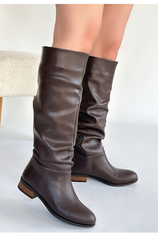 Winda Kahverengi Cilt Körüklü Çizme Kahverengi