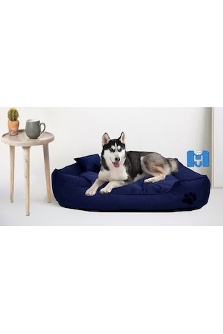 Mavi Vitrin Mukavemetli Battal Boy Köpek Yatağı Kemik ve Yastıklı 110 x 90 CM Mavi Vitrin Mukavemetli Battal Boy Köpek Yatağı Kemik ve Yastıklı 110 x 90 CM