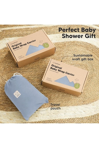 Keababies Bebek Taşıyıcısı, Nefes Alabilir, Ergonomik ve Eller Serbest Sarma Taşıyıcı Portbebe Mavi Tek Ebat