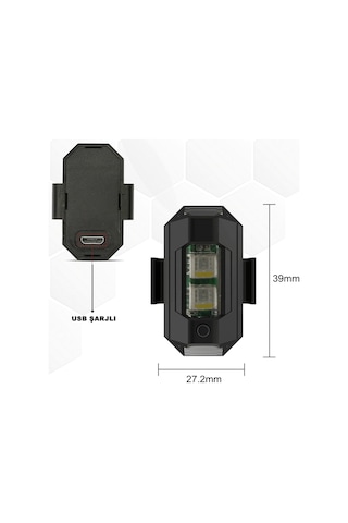 Kablosuz Mini Led Usb Şarjlı 7 Renk Led - Araba Motosiklet Dro...