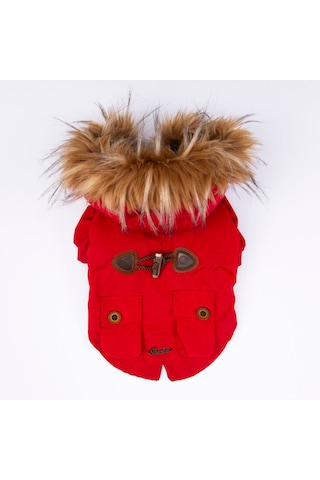 Pawstar Kırmızı Charles Polarlı Kedi Köpek Montu Kırmızı M