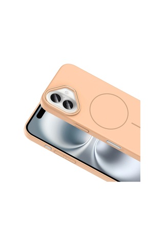 Apple Uyumlu iPhone 16 Kılıf Magsafe Şarj Özellikli Redclick Ruby Silikon Kapak