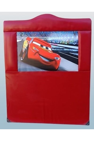 Dk Arabalar Model Suni Deri Tek Kişilik Başlık Kırmızı 100 CM