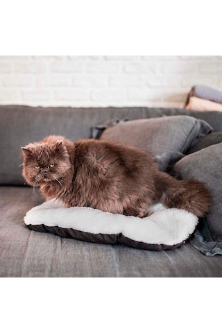 Ferplast Relax 55 Peluş Kedi Ve Mini Irk Köpek Yatağı - Marrone Bej 55cm X 36cm