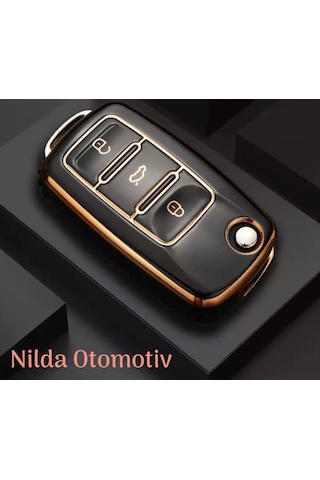 VOLKSWAGEN SEAT SKODA Uyumlu MODEL ANAHTAR KILIFI SİYAH
