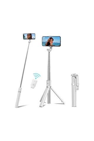 Concord 3'ü 1 Arada Bluetooth Selfie Çubuğu Tripod Kumandalı Telefon Tutucu Monopod 360 Döner