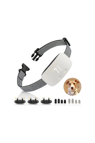 Otomatik Köpek Tasması, Şarj Edilebilir Havlama Durdurucu, Havlamayı Whıte