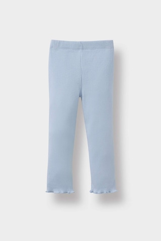 Defacto Kız Bebek 2li Takım Çiçekli Uzun Kollu Fitilli Kaşkorse Tişört Tayt Y1122a225aube216 Mavi