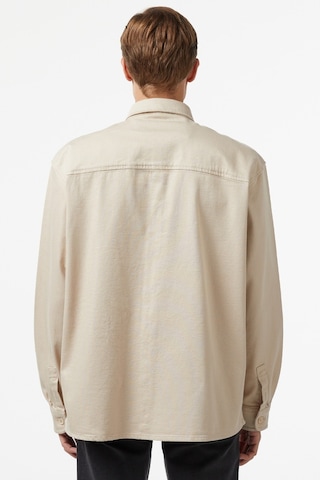 Lacoste Men's Relaxed Fit Beige Shirt Bol Kesim Erkek Gömlek Bej