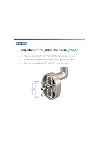 Schlage Addison Handleset Georgischen Düğme, İç, F60 Add 716 Geo