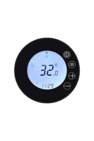 Vkemall Siyah Gb Elektrikli Isıtma İçin Akıllı Lcd Dokunmatik Termostat, Tuya App İle Uzaktan Kontrol, Alexa Ve Google Ses Komutu Desteği
