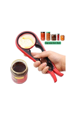Kavanoz Kapağı Açacağı + 5 Adet Kavanoz Kapağı li Ergonomik Kaymaz Tasarım Konserve Ve Kavanoz Açma Aparatı Mutfak İçin Pratik Yardımcı Set