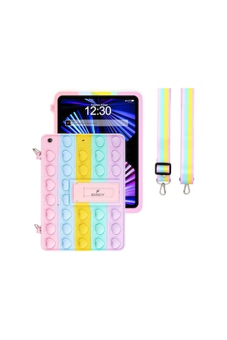 İpad 9.7 İnç 5.6. Nesil / Air Tam Uyumlu Glow Desenli Standlı Ask